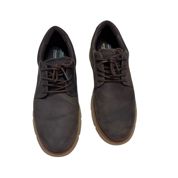 Skechers Mens Augustino Carano Brown Oxford Dress Shoe Size 9.5 - Picture 2 of 9